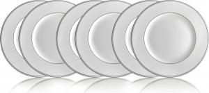 10667303 Lenox Набор из 6 тарелок обеденных Lenox "Федеральный,платиновый кант" 27,5см Фарфор костяной