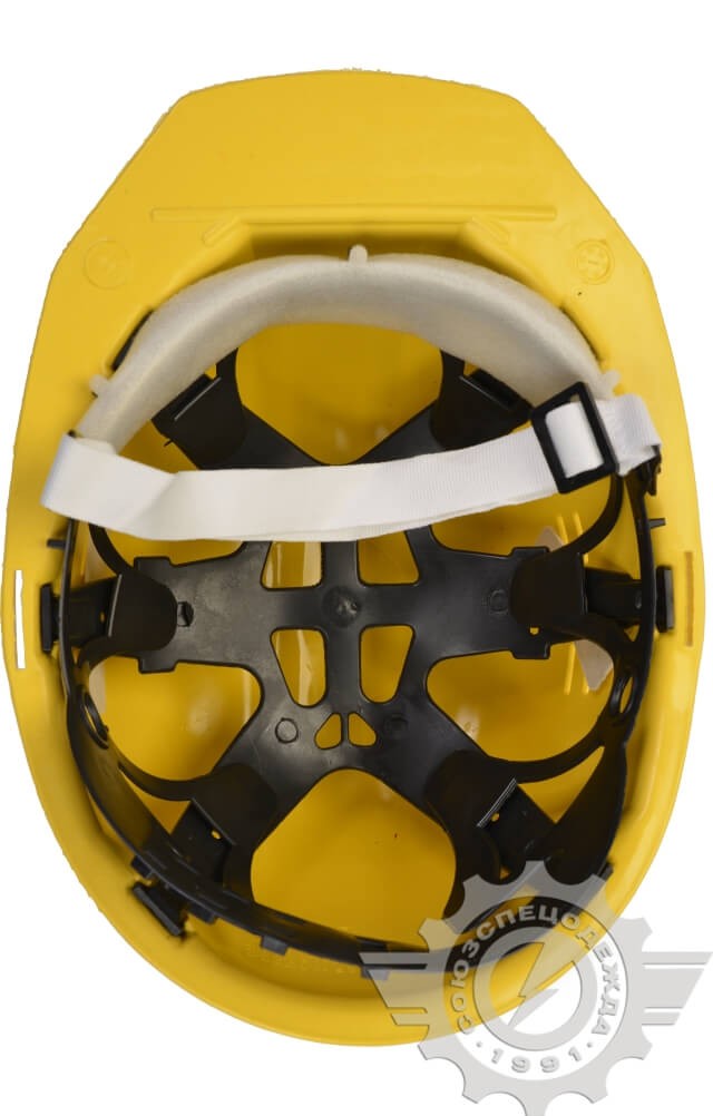 59116 Каска строительная жёлтая  Средства защиты головы размер Спецодежда  - Вид №1