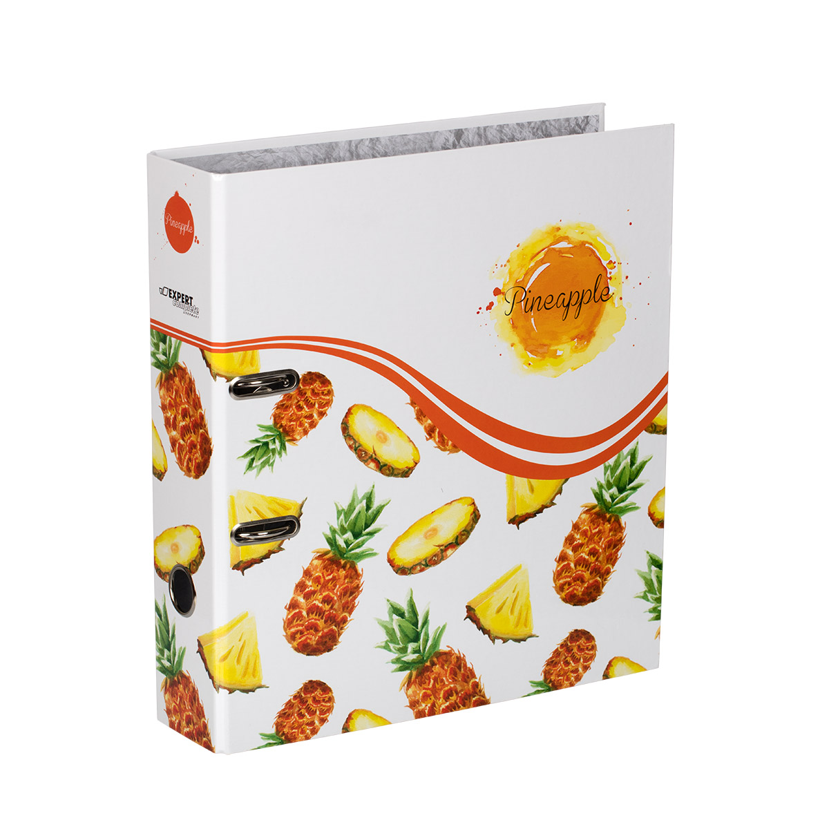 254173 Регистратор ламинир."Фрукты" 75 мм А4 арочный механ. ананас Expert Complete 