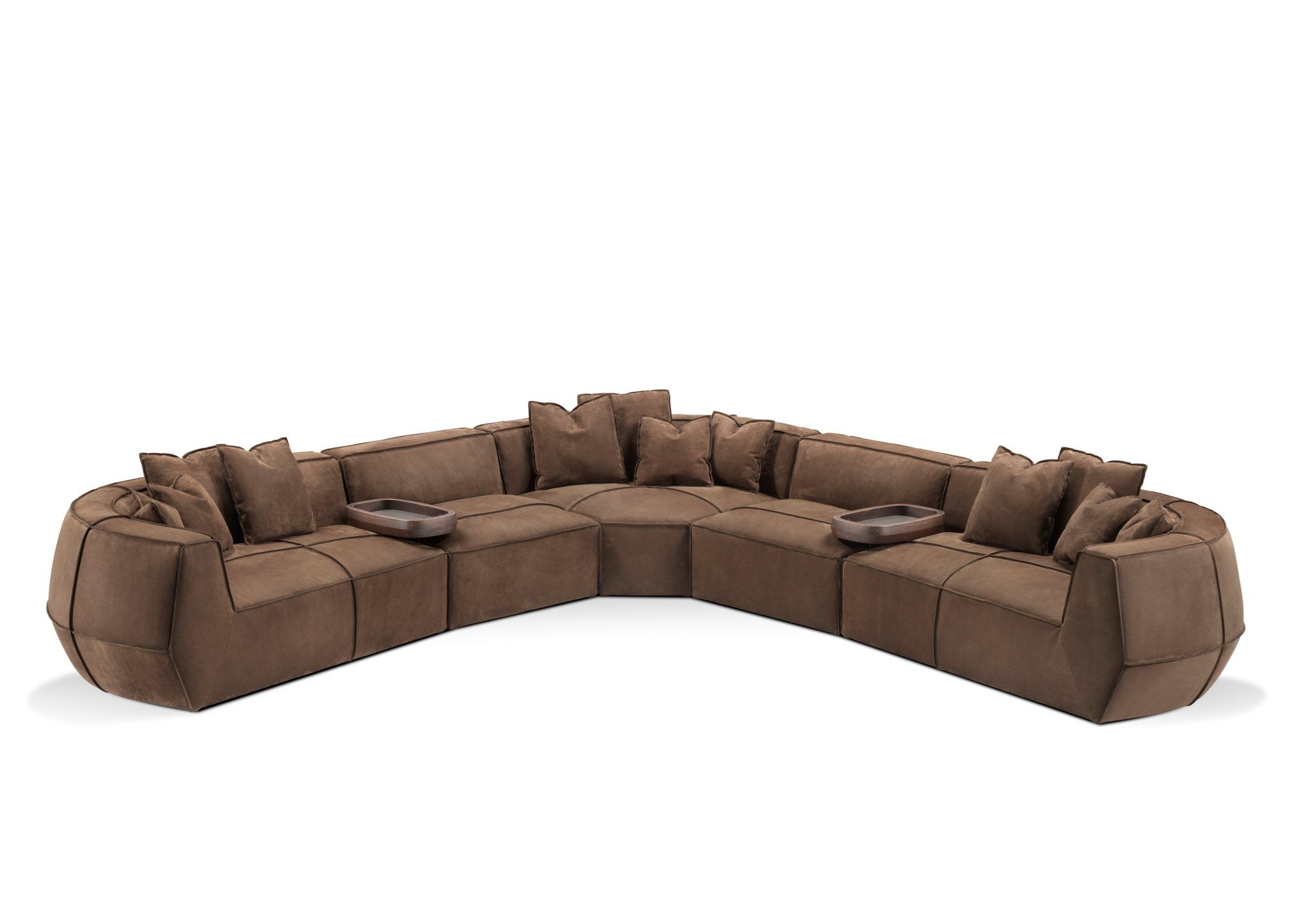 Кожаный изогнутый диван GHIDINI1961 Infinito ARCH-00089399 - Вид №25