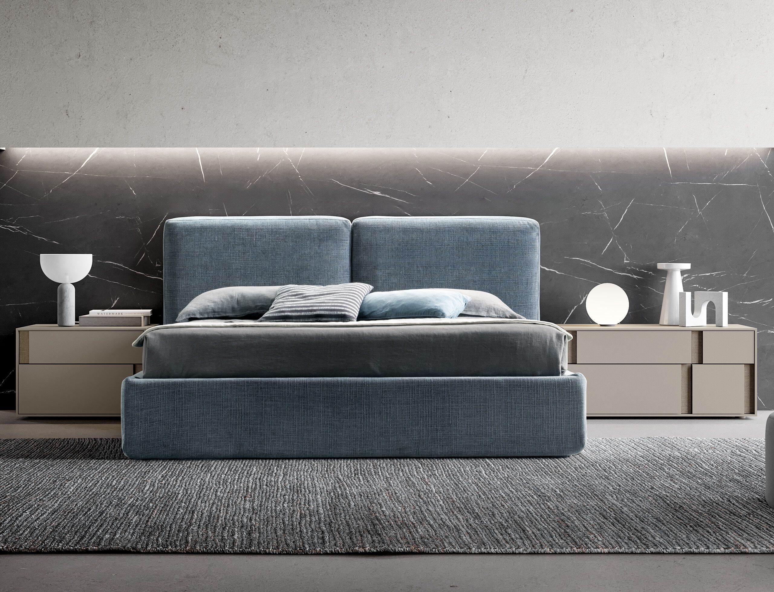 Двуспальная кровать из ткани Adok CLOUD ARCH-00116246 - Вид №9