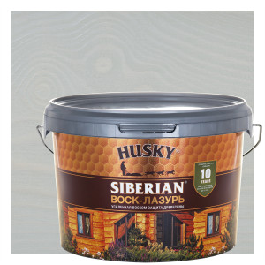 86765155 Воск-лазурь Siberian полуматовый серебристо-серый 2.5 STLM-0071518 HUSKY