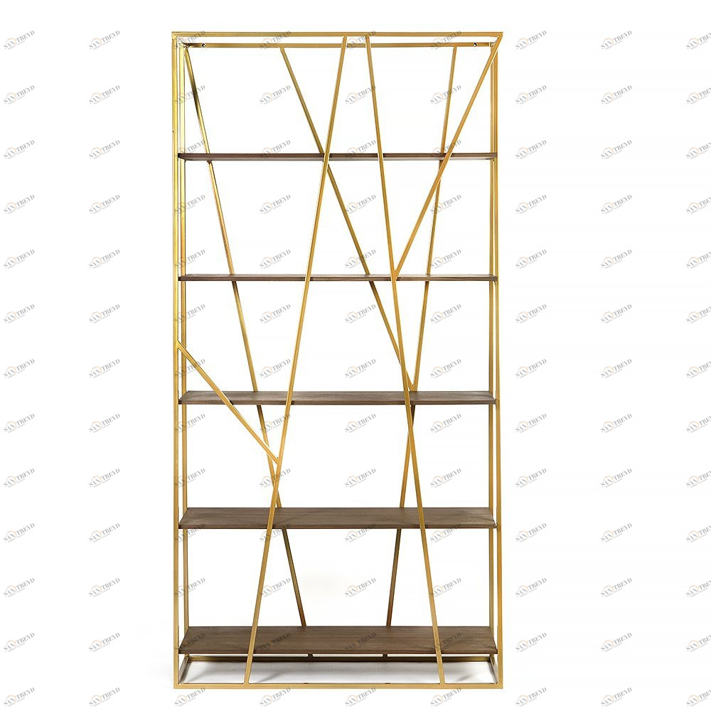 Стеллаж металлический золотой Powell gold INTELLIGENT DESIGN  260750 Золото;черный 