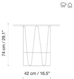iSimar Садовый круглый стол из стали Lagarto 9259 9260 9216 9217 9218 - Вид №1