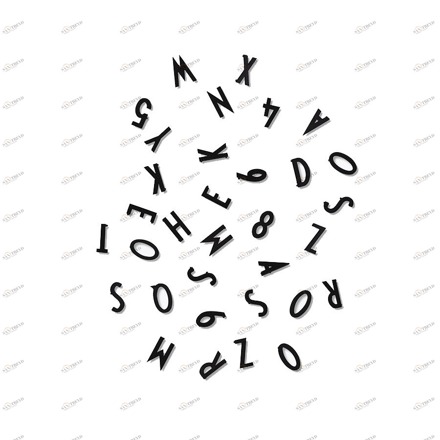 Запасной набор букв черный Design Letters 20203101BLACK