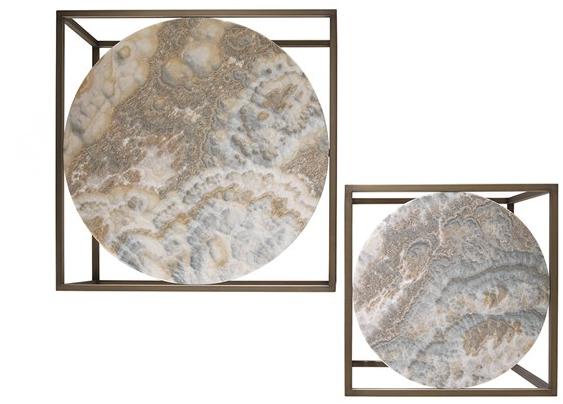 Gianfranco Ferré Home Квадратный журнальный столик из оникса и металла sun-id-1414333 - Вид №2