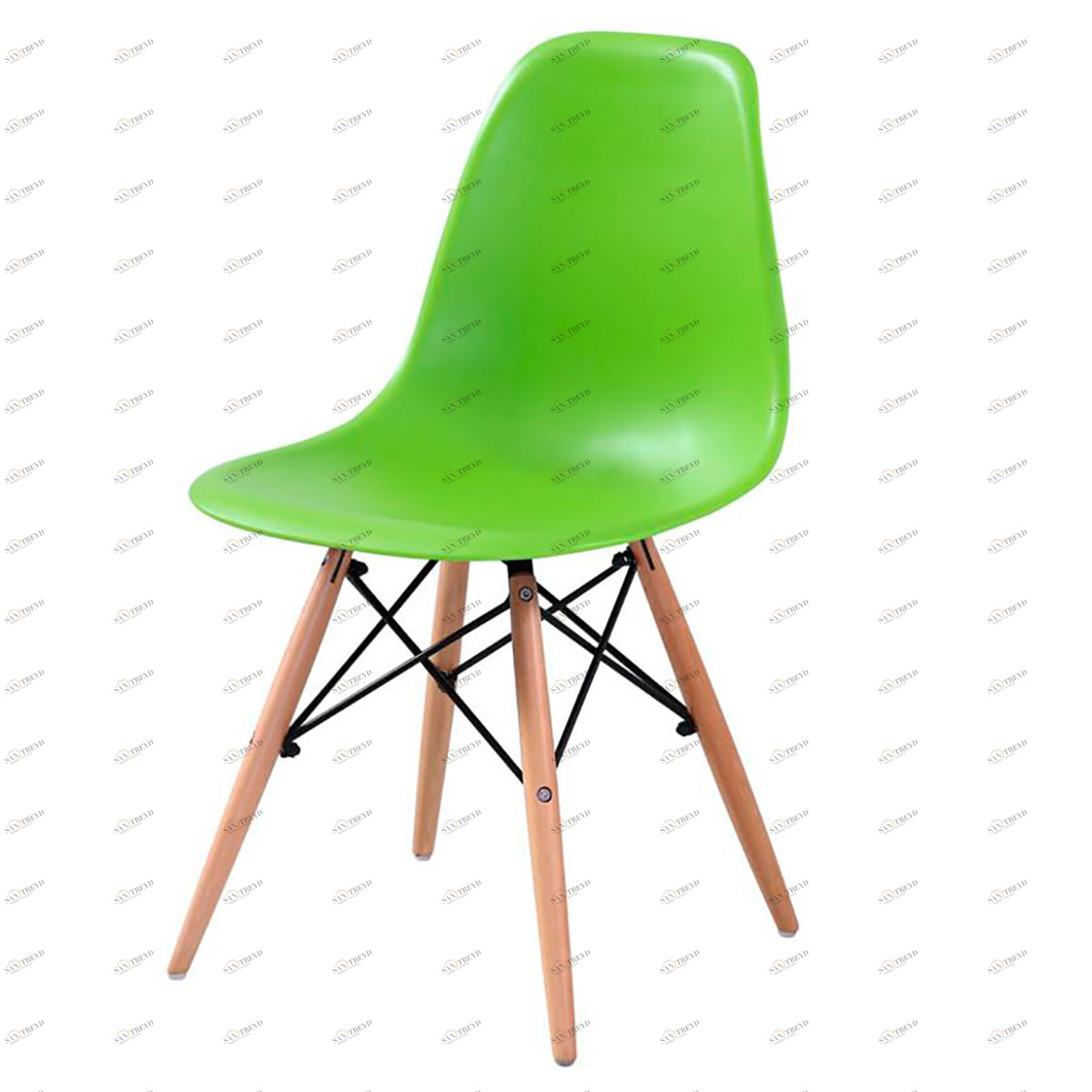 Стул пластиковый зеленый с деревянными ножками Arty (eames style) AFINA ДИЗАЙНЕРСКИЕ, EAMES STYLE 130600 Зеленый 