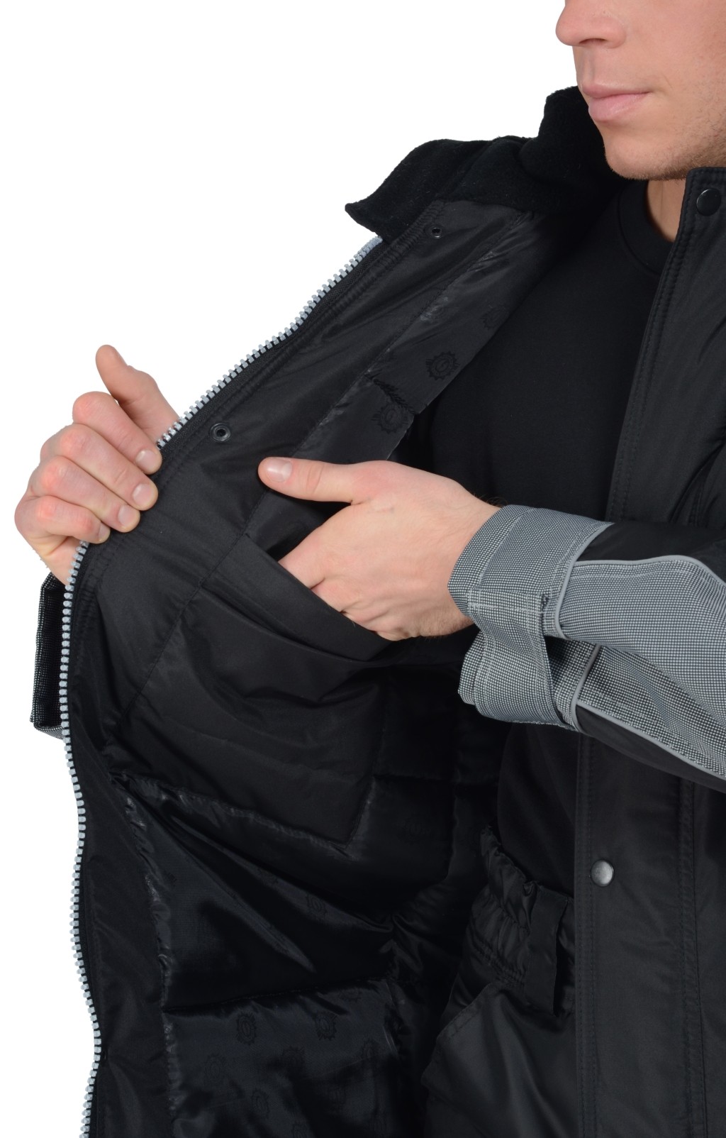 63104 Куртка "Ультра" зимняя черная  Зимняя спецодежда  размер 44-46/170-176  - Вид №15