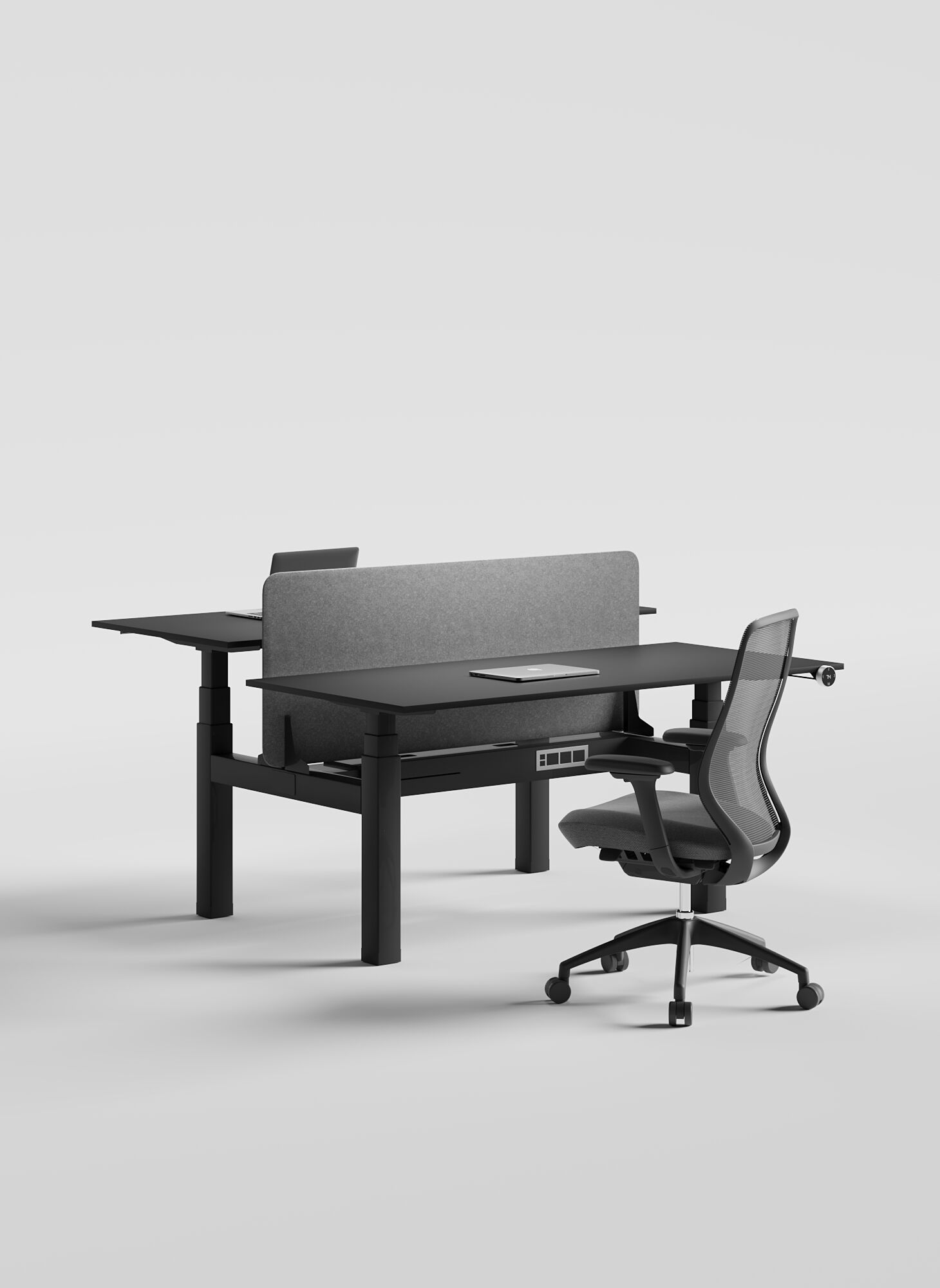 Деревянный стол с регулируемой высотой и звукопоглощающими перегородками WORKSPACE MAX CLUSTER OF 2 ARCH-00047187 - Вид №1