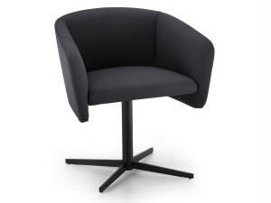 Спицевое вращающееся кресло с подлокотниками