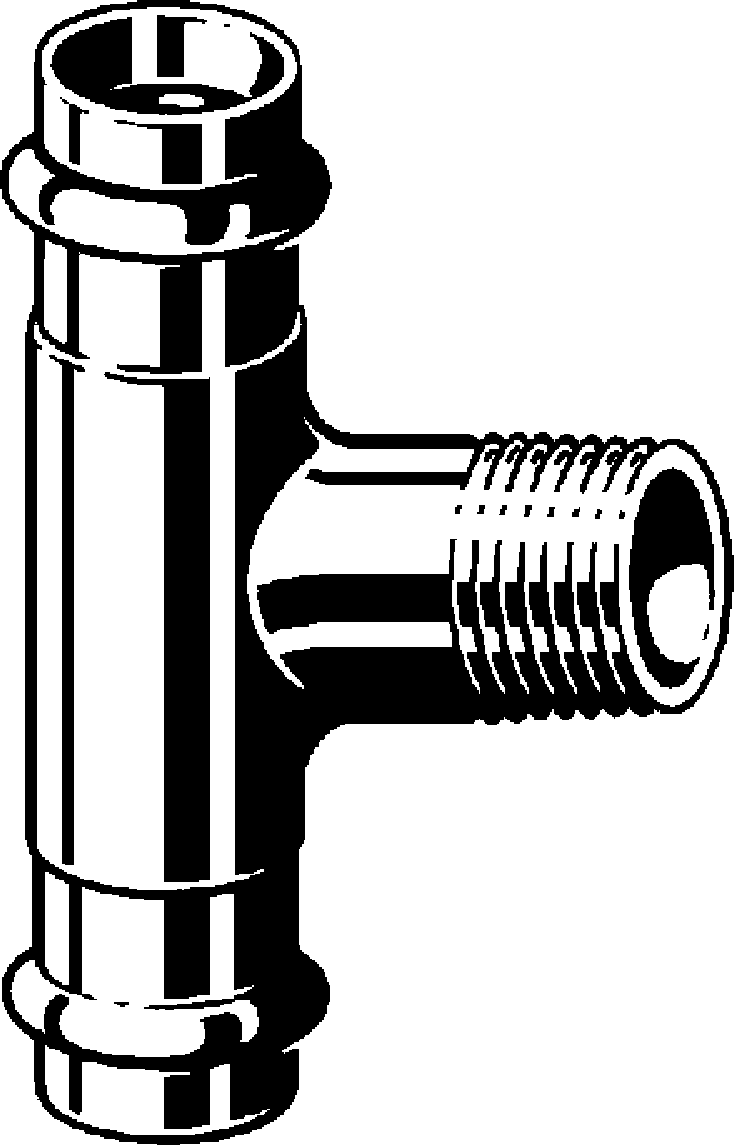 Viega Тройник Sanpress 2217.1 (310936) 310 936 - Вид №1