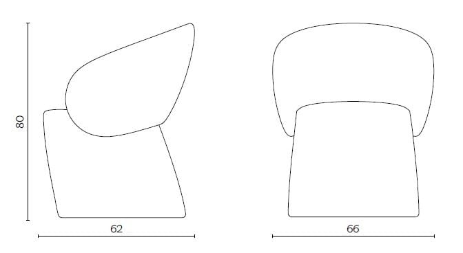 Тканевое кресло с подлокотниками Miniforms Nebula ARCH-00113514 - Вид №16