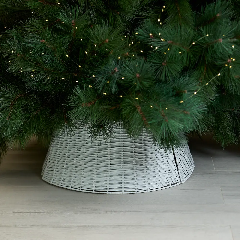 Декоративная корзина для елки KREAFORTA 60×26 см белая 89420781 STLM-1583660