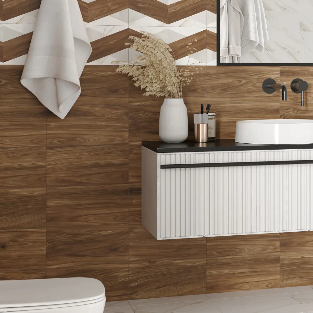 Плитка настенная Mersey Wooden A0554D14106 20x40 см 1.6 м² матовая цвет бежевый Santreyd STLM-2128109