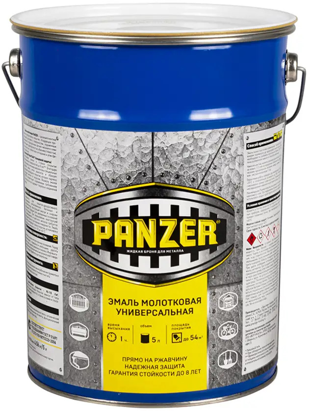 90221533 Эмаль универсальная Panzer молотковая золотистая 5 л STLM-0137446