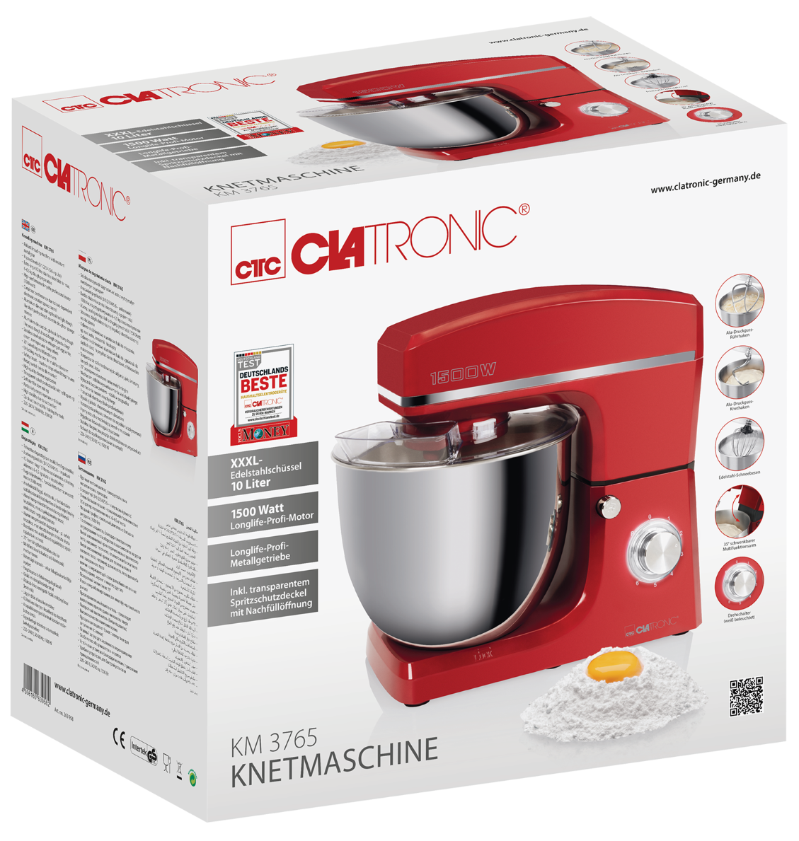 5363030 Миксер Clatronic KM 3765 красный STDN-0045085 - Вид №1
