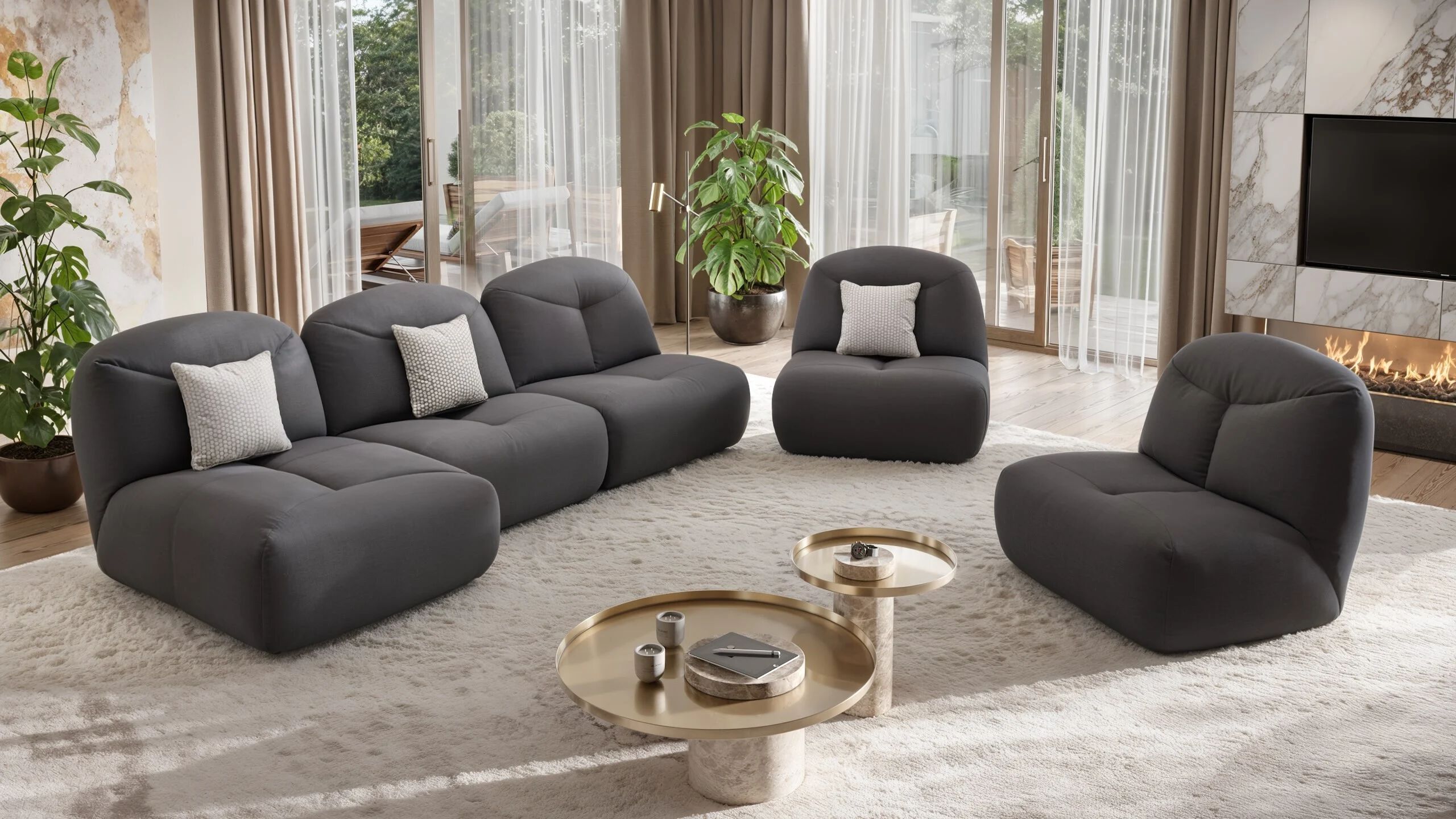 Диван с полуостровом Sofanella Molise ARCH-00059984 - Вид №3