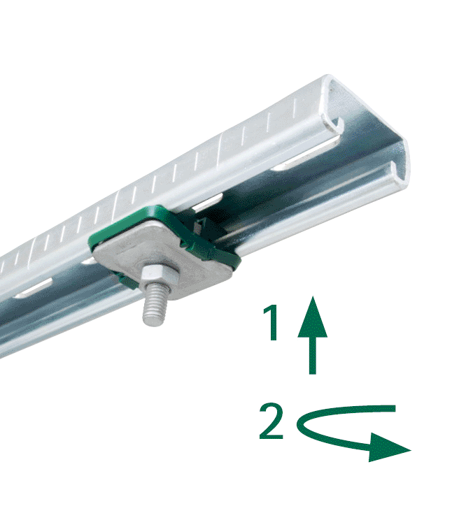 665185106 BIS RapidStrut® Гайки быстрого монтажа G2 (BUP1000) монтаж в профиле Strut walraven  - Вид №2