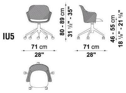 B&B Italia Project Офисное кресло из сетки с 5 спицами Iuta sun-id-1398734 - Вид №4