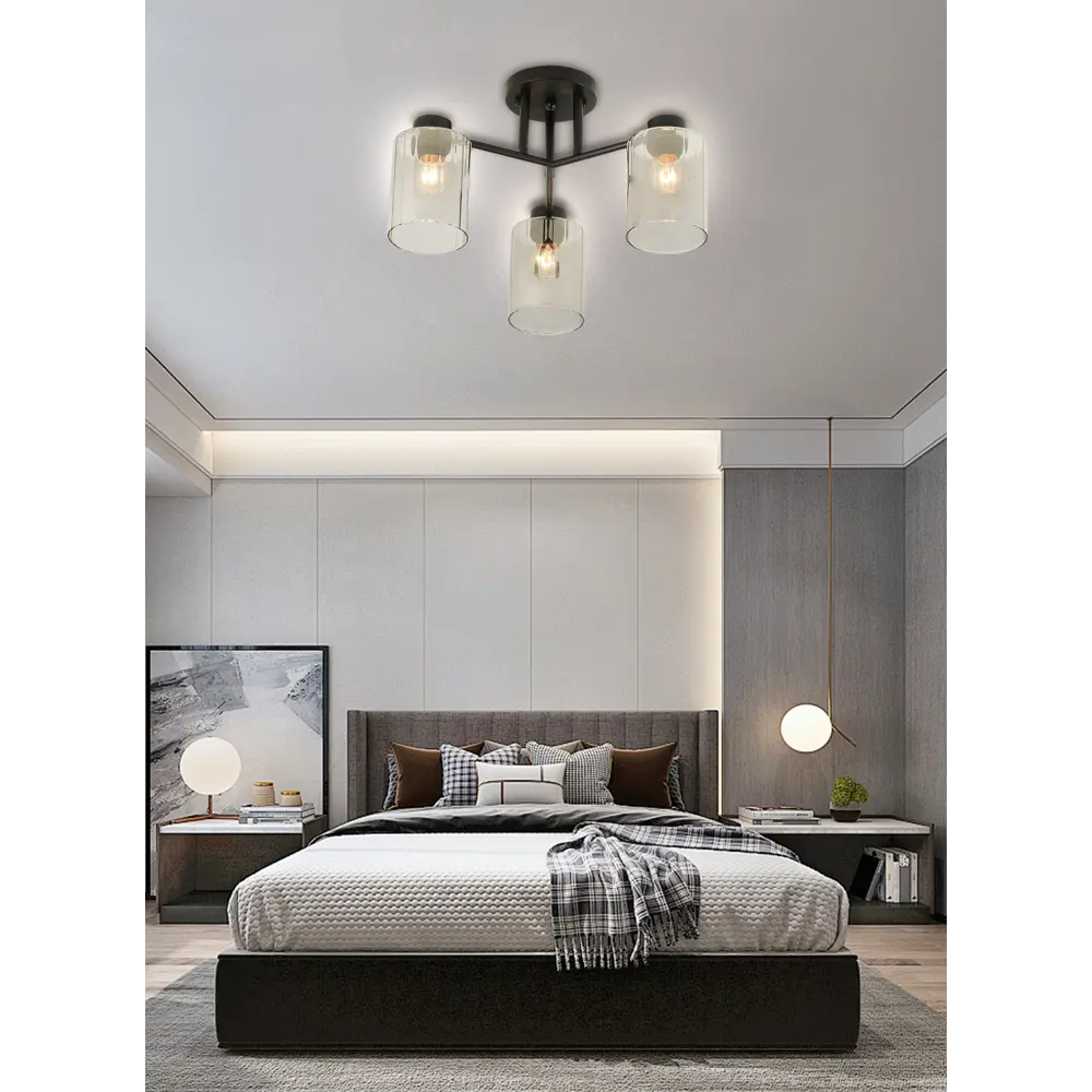 Люстра SCHAFFNER Dark 3600-3 - элегантное потолочное освещение для современных интерьеров 89374507 STLM-0932220 - Вид №9