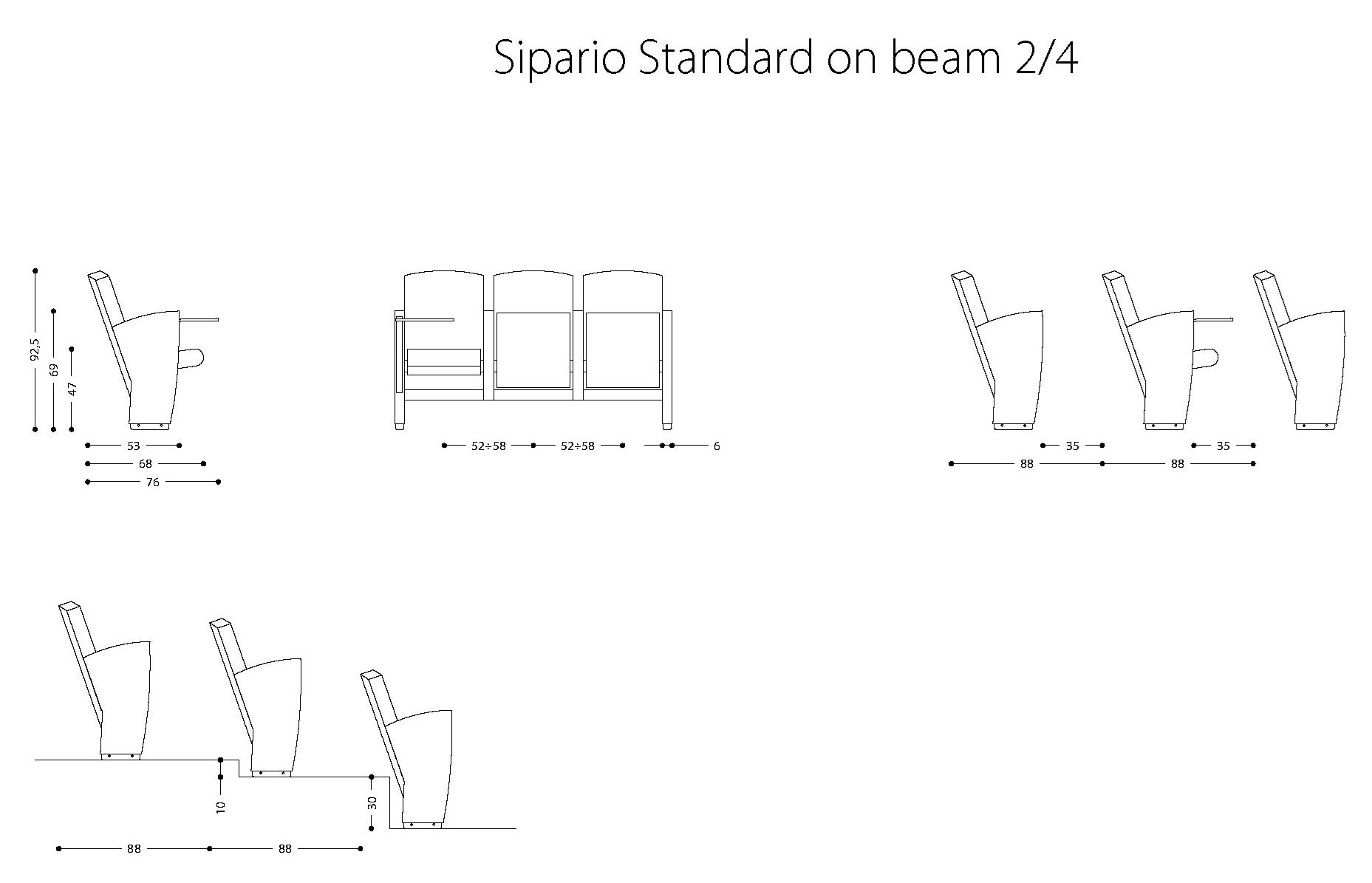 Кресло для аудитории из ткани с откидным верхом LAMM SIPARIO ARCH-00149742 - Вид №15