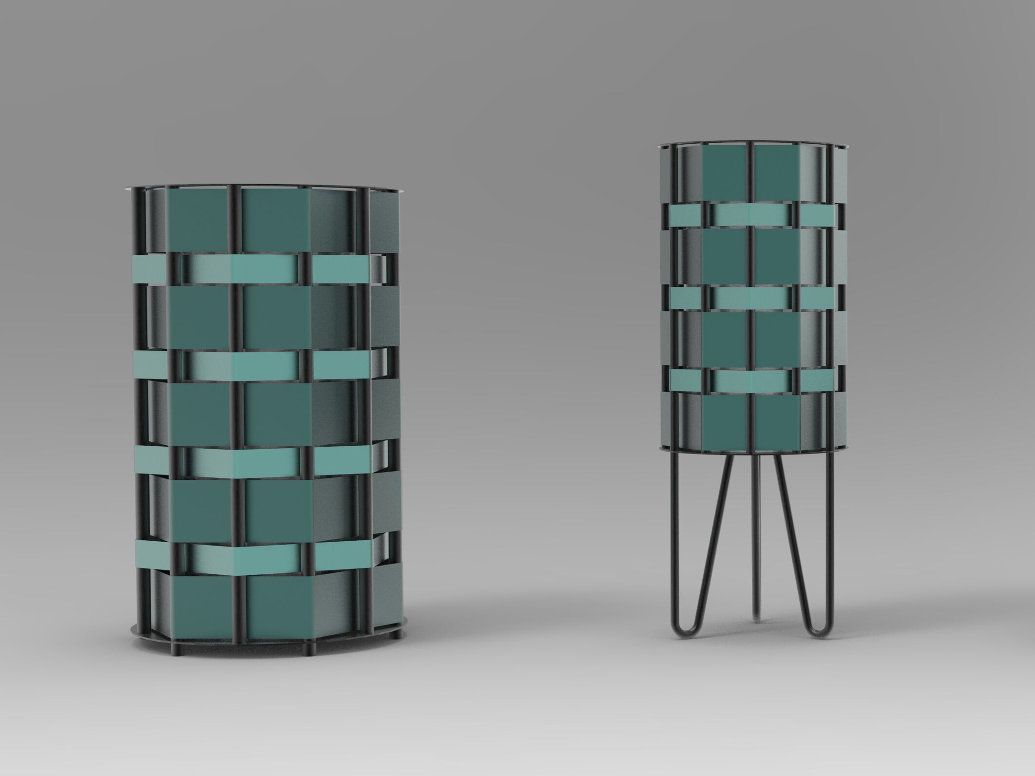 Оцинкованная стальная стойка для мусора Viscio Urban Design плетеная ARCH-00088247 - Вид №5