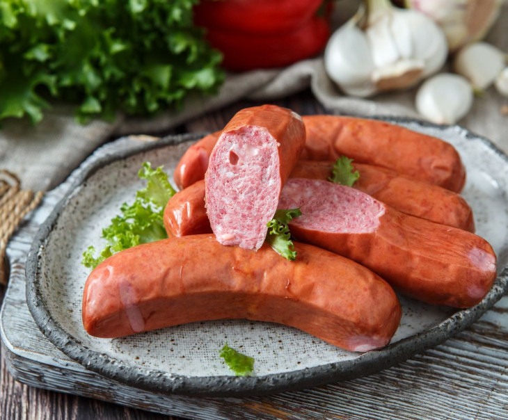 4726 Колбаски из свинины и говядины "Краинские" с сыром Вкусляндия  - Вид №1