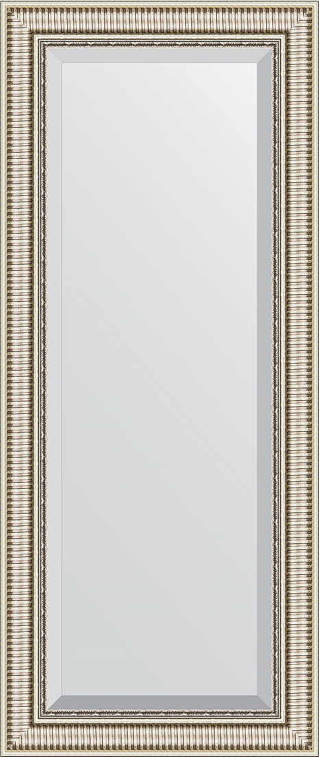 BY 1268 Зеркало с фацетом в багетной раме - серебряный акведук 93 mm EVOFORM Exclusive