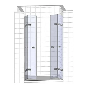 Душевые двери в нишу 120x200 GK-864TWO стекло прозрачное 6 мм GUTEWETTER TREND DOOR