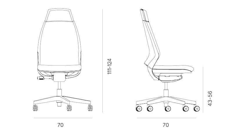 Офисное кресло с 5 спицами Quadrifoglio Group дизайн-офис ARCH-00118104 - Вид №7