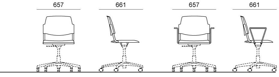 Diemmebi 5-спицевый тканевый стул с подлокотниками Volée sun-id-1465185 - Вид №2