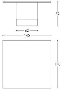 José Martínez Medina Квадратный дубовый стол Blacktone sun-id-1481400 - Вид №3