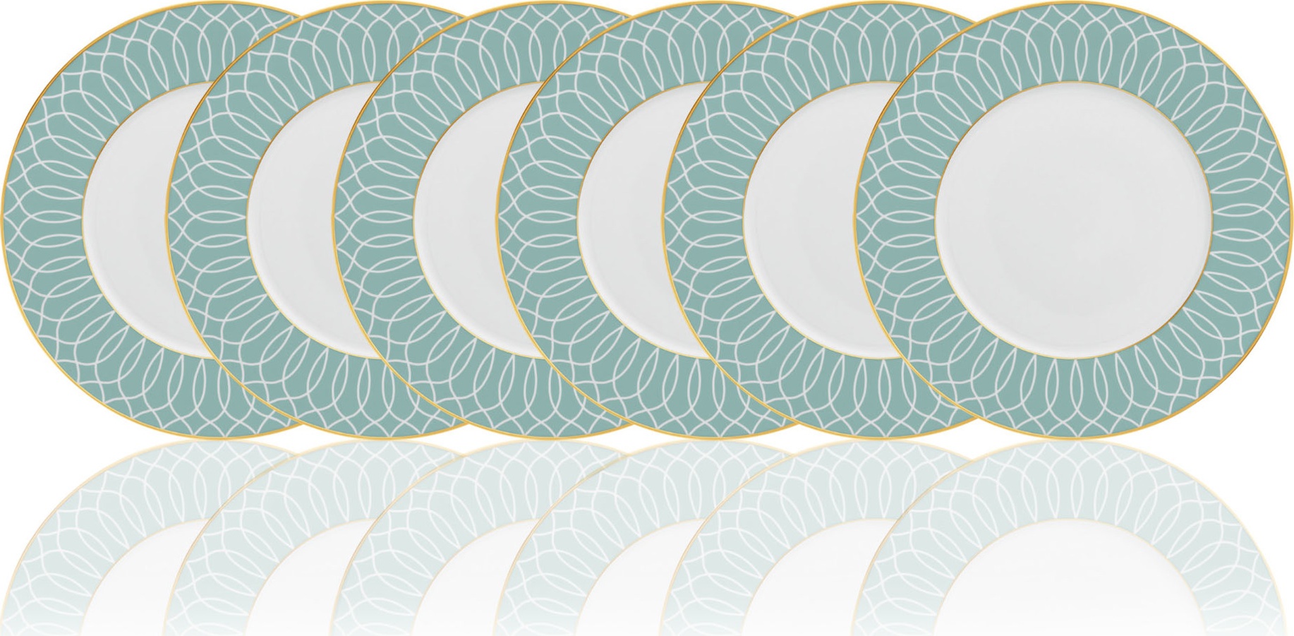 10658935 Furstenberg Набор тарелок закусочных Furstenberg Эсте (Карло Даль Бьянко) 23см, 6 шт, фарфор Фарфор 