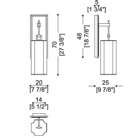 Ткань настенный светильник Sicis BAUTA ARCH-00076240 - Вид №3