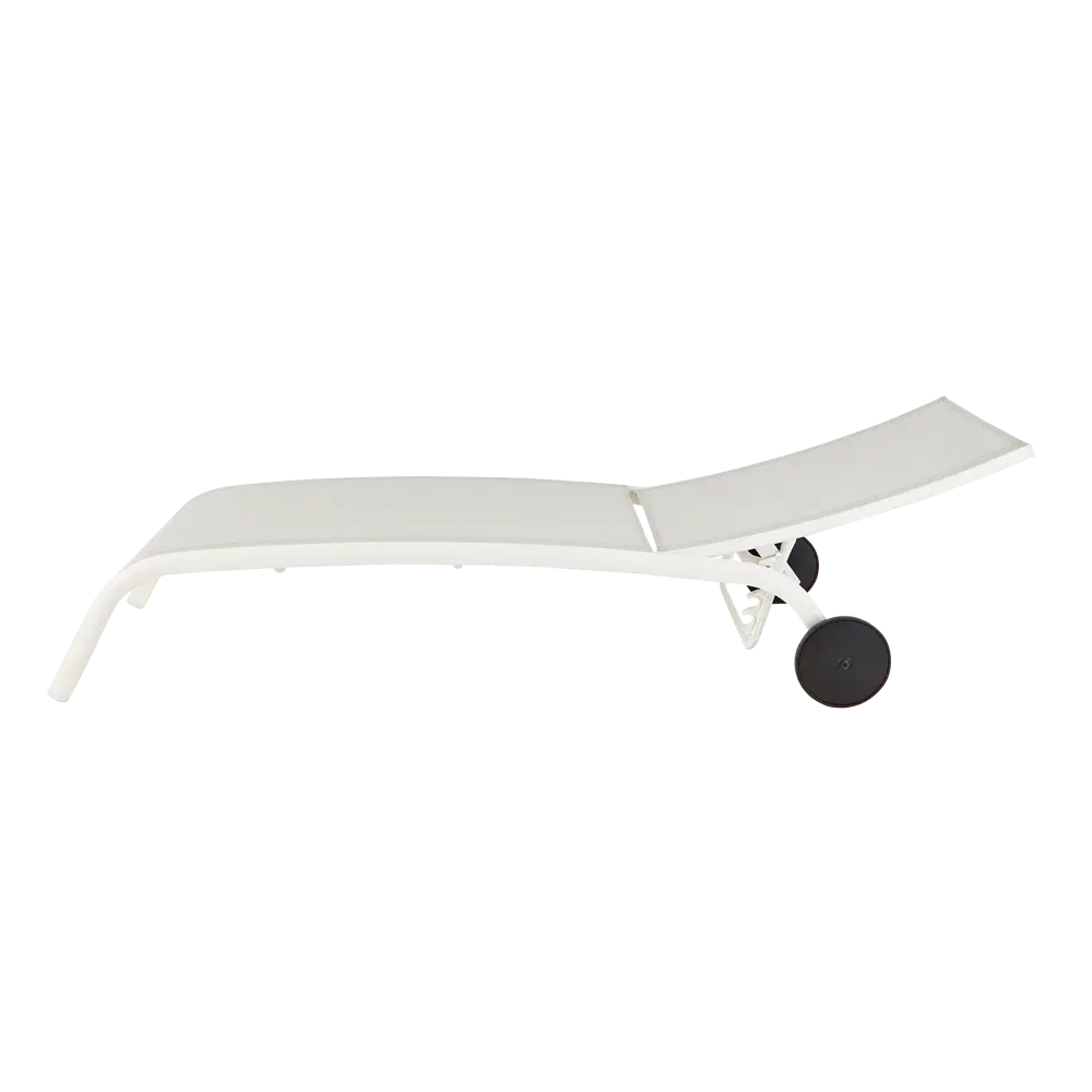 Шезлонг Naterial Lyra II 207x63x95 см алюминий/текстилен белый STLM-2136262 - Вид №3