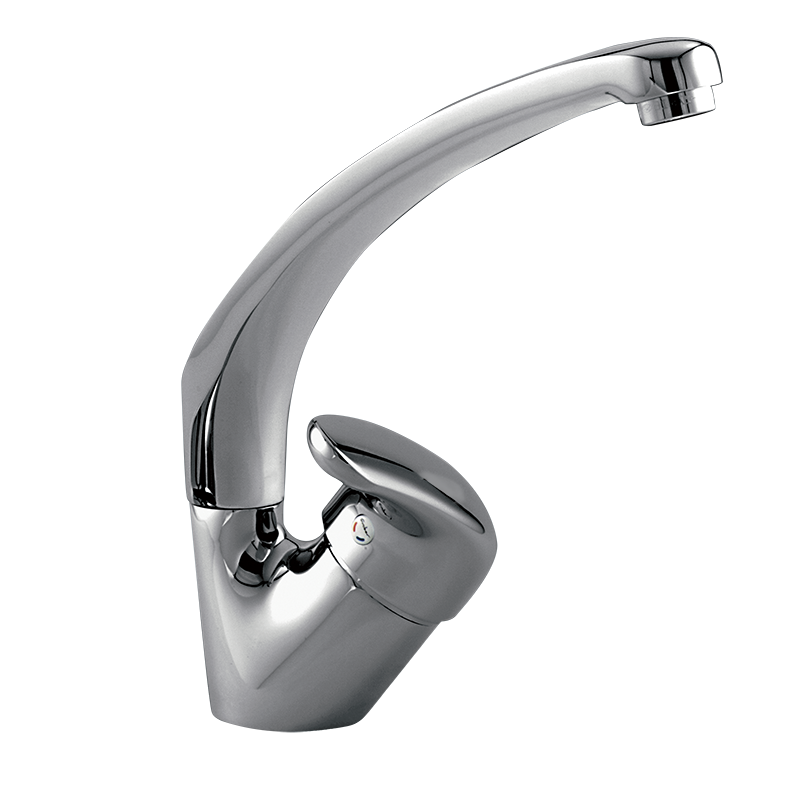 636000 BASIC/PREMIUM Младший литой излив вертикальный смеситель раковины Хром GRB MIXERS 