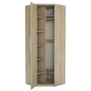 91849665 Шкаф распашной Шарм-Дизайн угловой 80x220x45 см ЛДСП цвет дуб сонома STLM-1425725