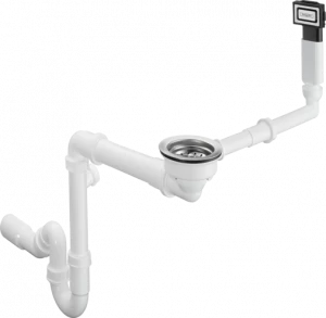 43927000 D16-10 Набор с ручным сливом и переливом для гранитной одинарной чаши Hansgrohe