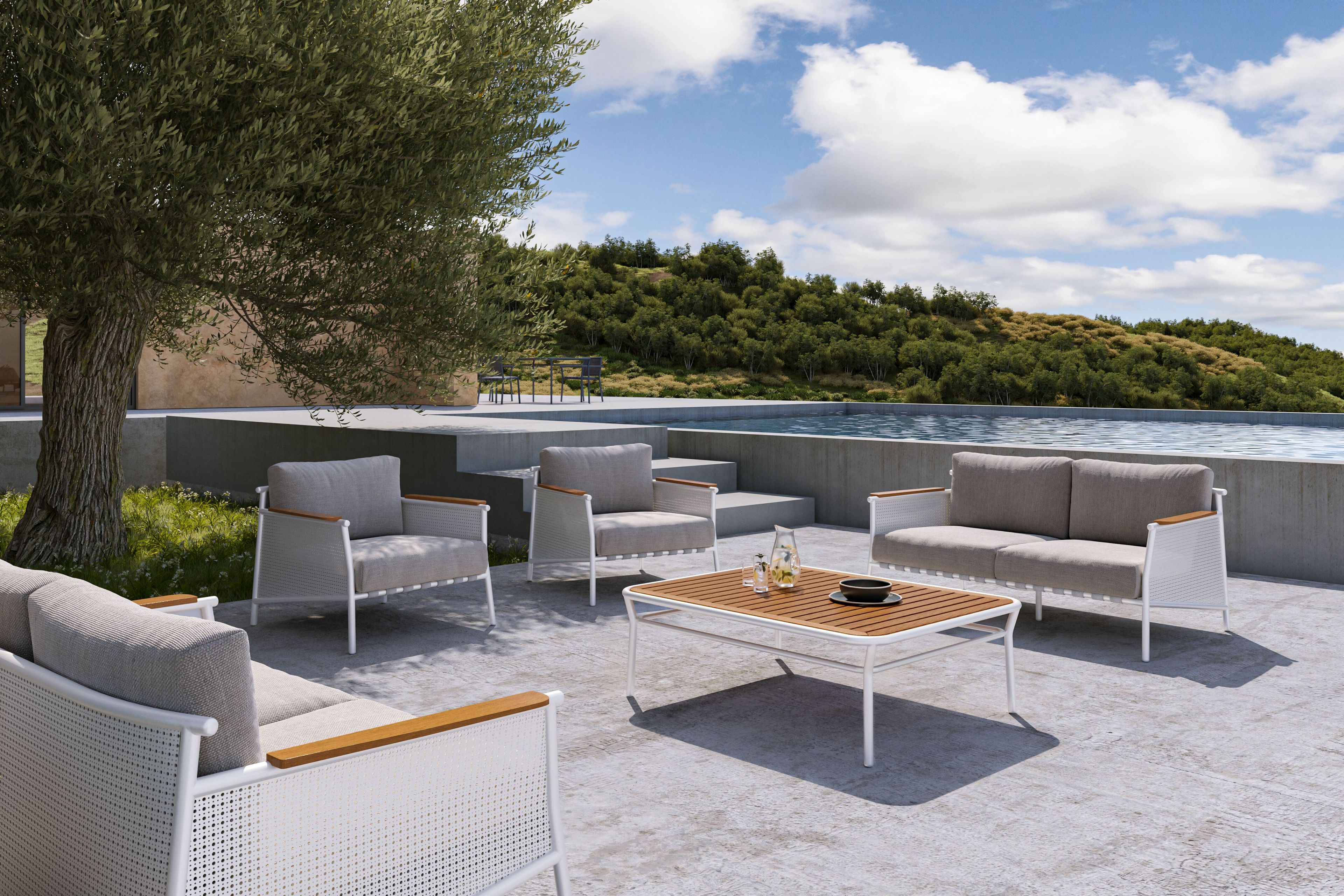 2-местный алюминиевый садовый диван VINEKO Nine Degrees ARCH-00037621 - Вид №1