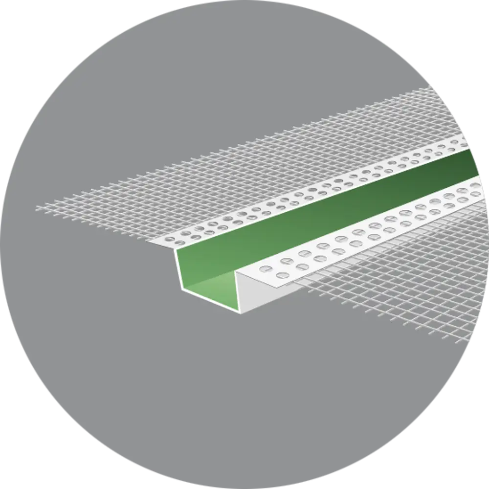 Профиль рустовочный ПВХ с армирующей сеткой 20x30x2500 мм ИНЖЕНЕР-СТРОИТЕЛЬ STLM-2092310