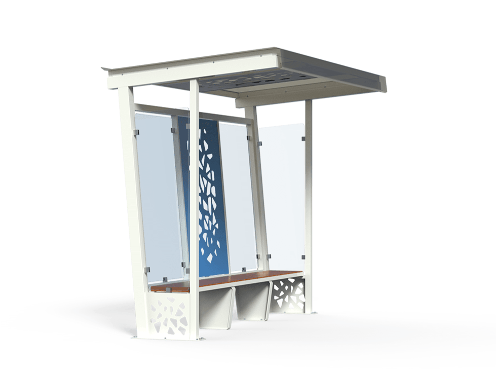 Стальной и стеклянный навес для автобусной остановки DIMCAR Komete ARCH-00097069 - Вид №1