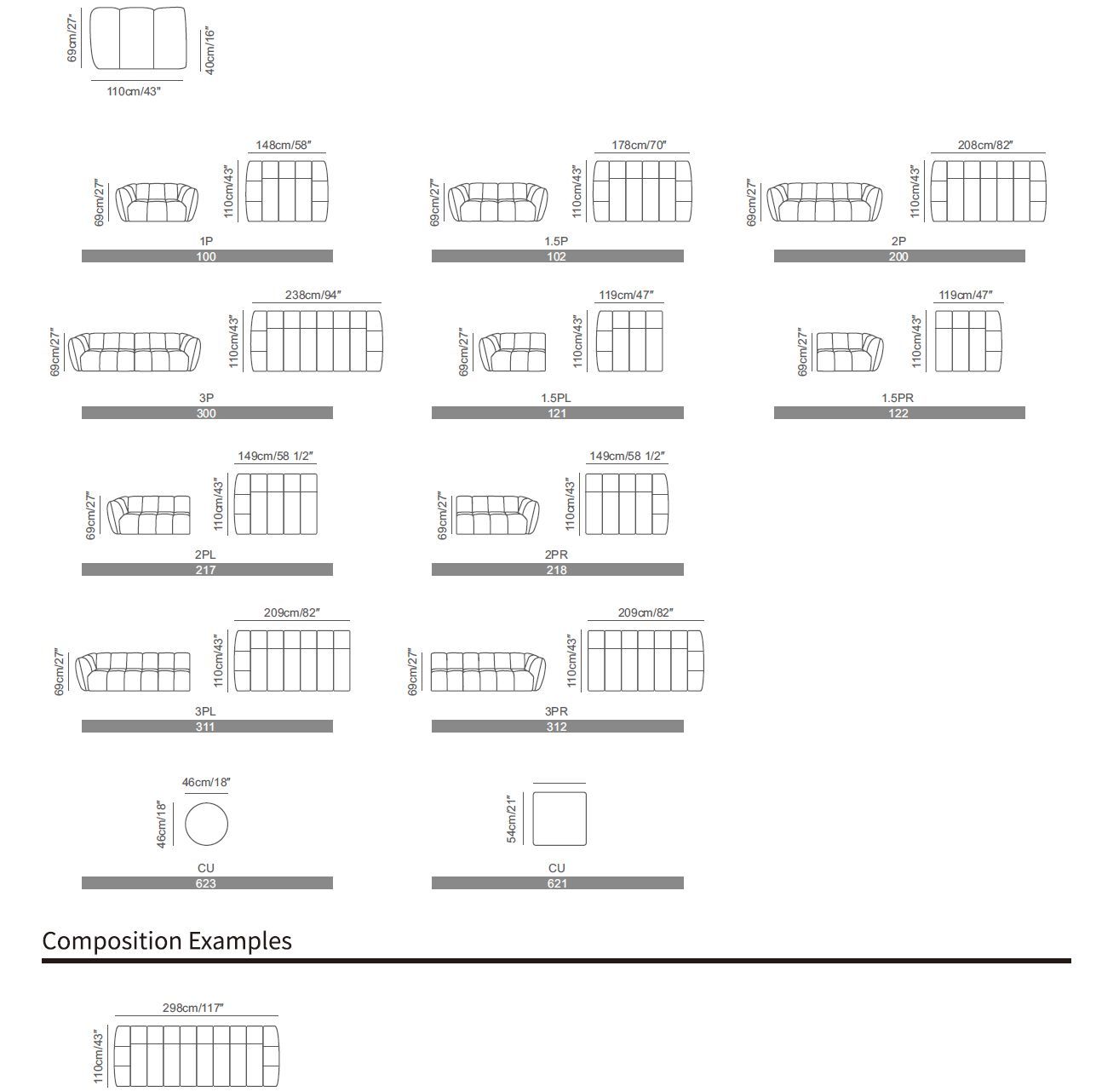 3-местный тканевый диван CAMPO DE' FIORI MACCHIATO ARCH-00035228 - Вид №14