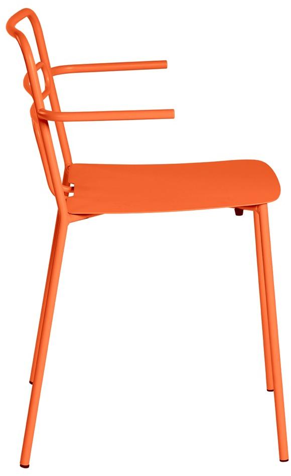 CaStil Штабелируемый металлический садовый стул с подлокотниками Dida Dida br - Вид №2