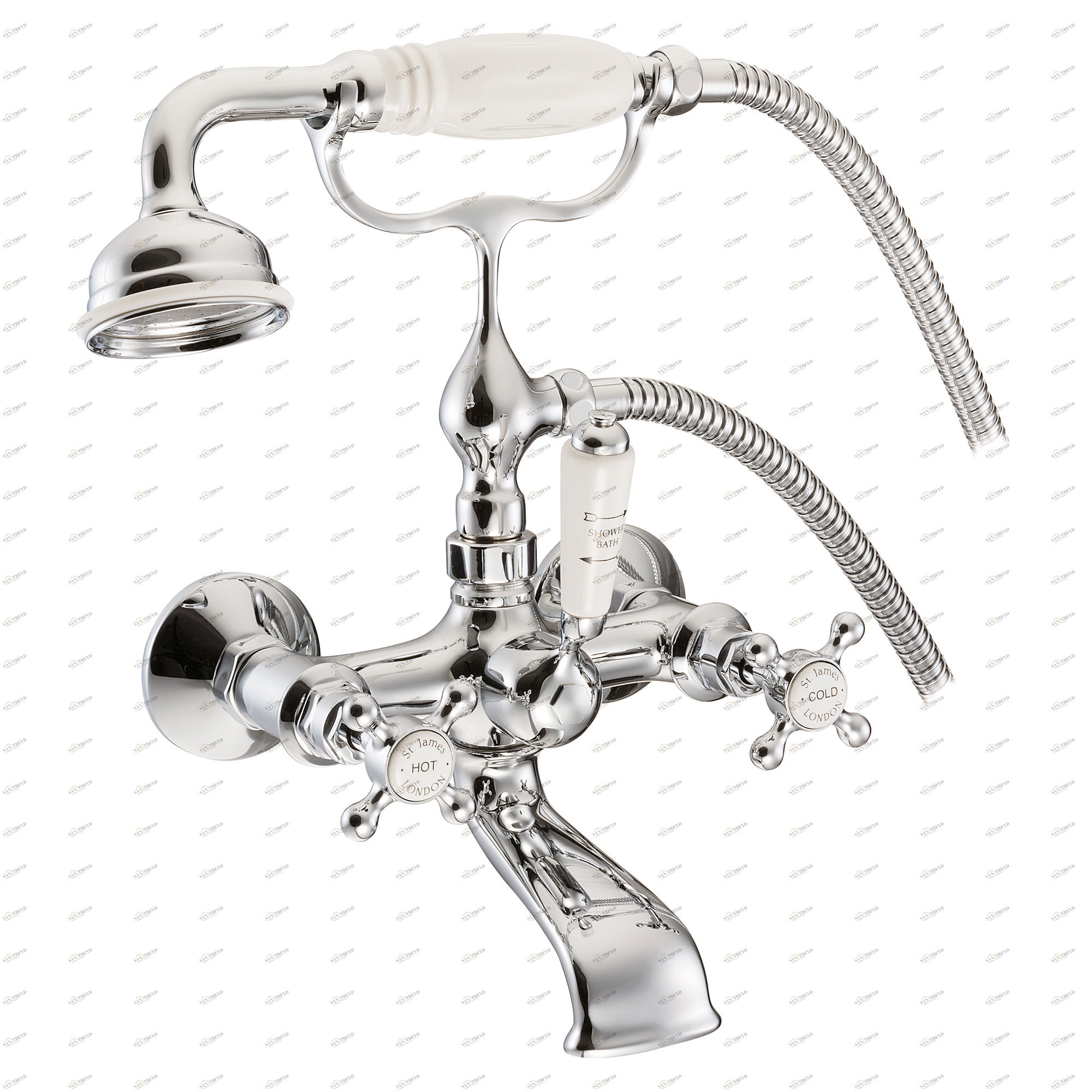 Traditional bathrooms LONDON 1/2“ Wannefüll- und Brausearmatur Tb321.614.ag