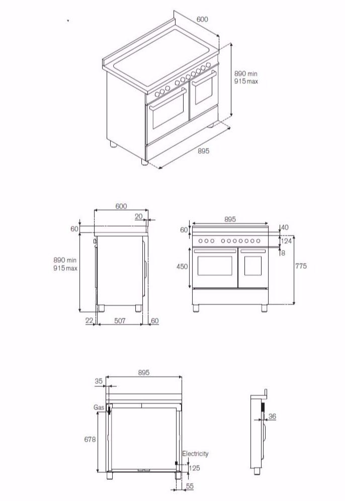 Bertazzoni Профессиональная отдельно стоящая кухня Professional Pro90 5ind mfe d - Вид №7
