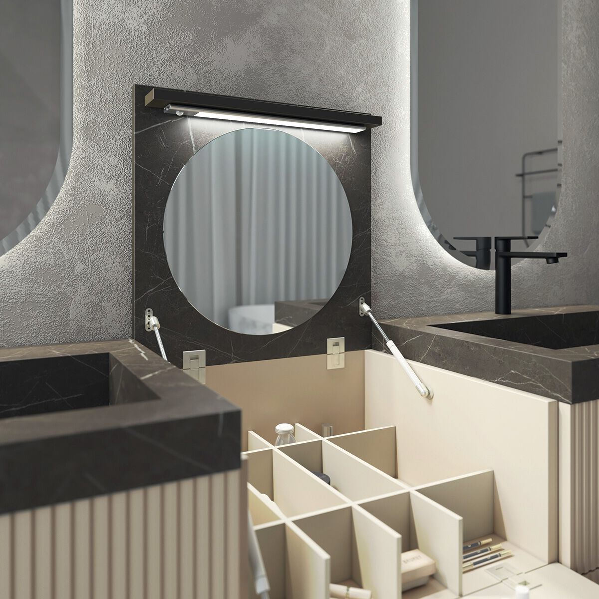 Деревянный подвесной двойной умывальник с ящиками LEGNOBAGNO Re-Stretch ARCH-00035799 - Вид №4