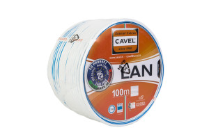 16290279 Витая пара LAN 745 BU 100м 7a S/FTP, 0,57 мм Cu, CuSn 41%, 8,0 мм PVC, синяя полоса, C001323 CAVEL