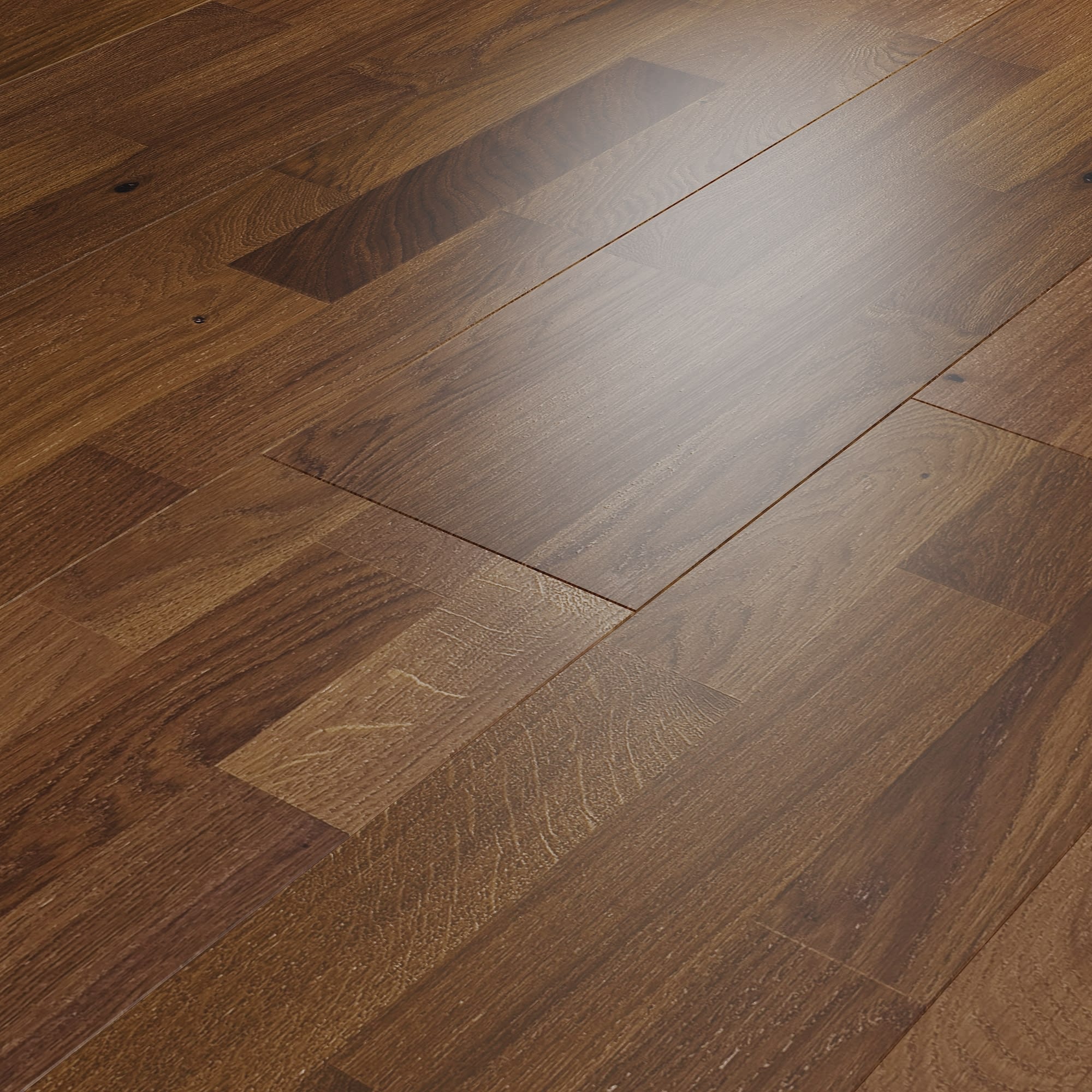 15290346 Паркетная доска трёхполосная «Дуб Стандарт Волна ВК» лак 1.58 м² Santreyd  - Вид №1