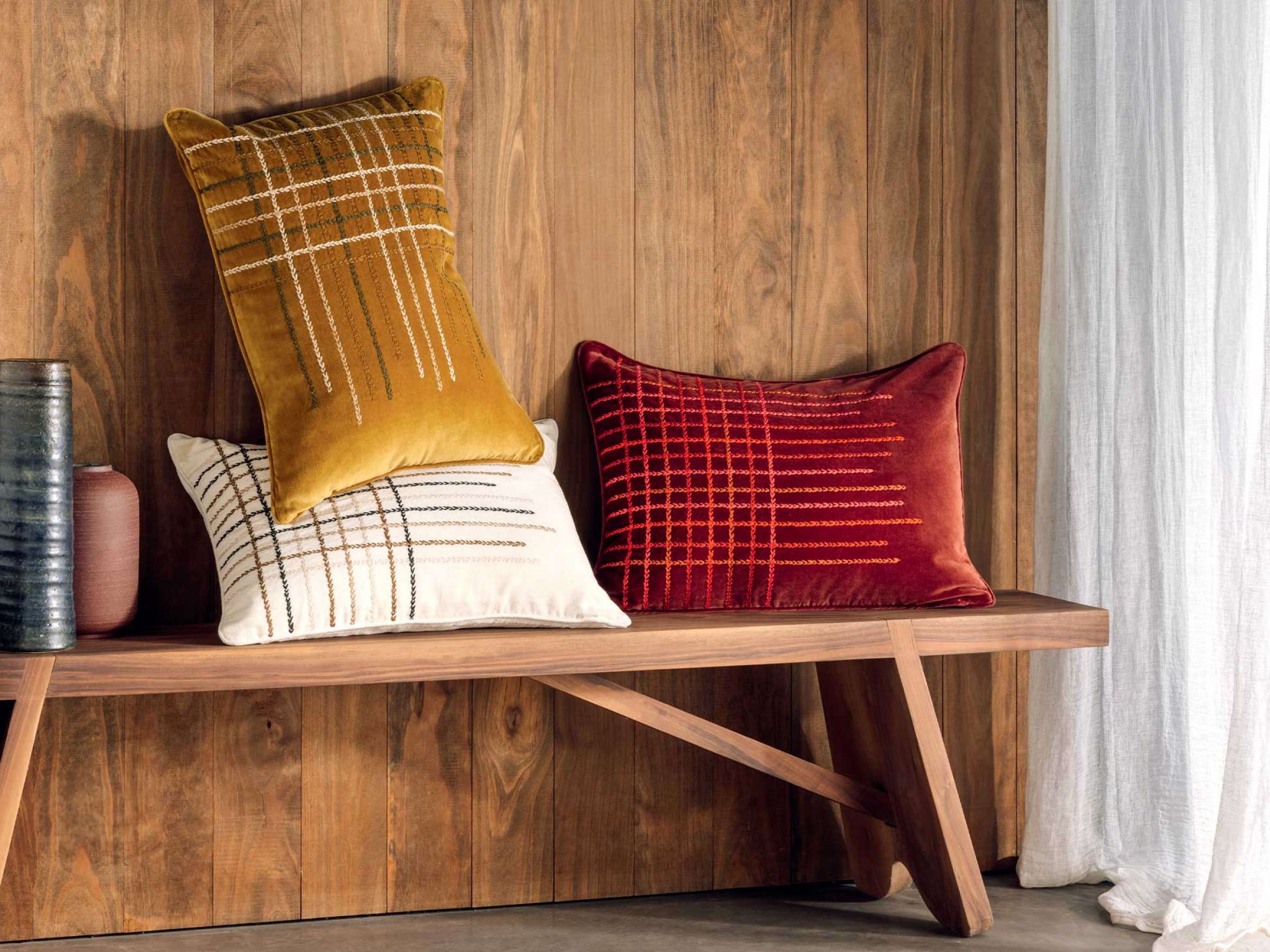 Прямоугольная подушка из хлопка и полиэстера Élitis HENRY ARCH-00141919