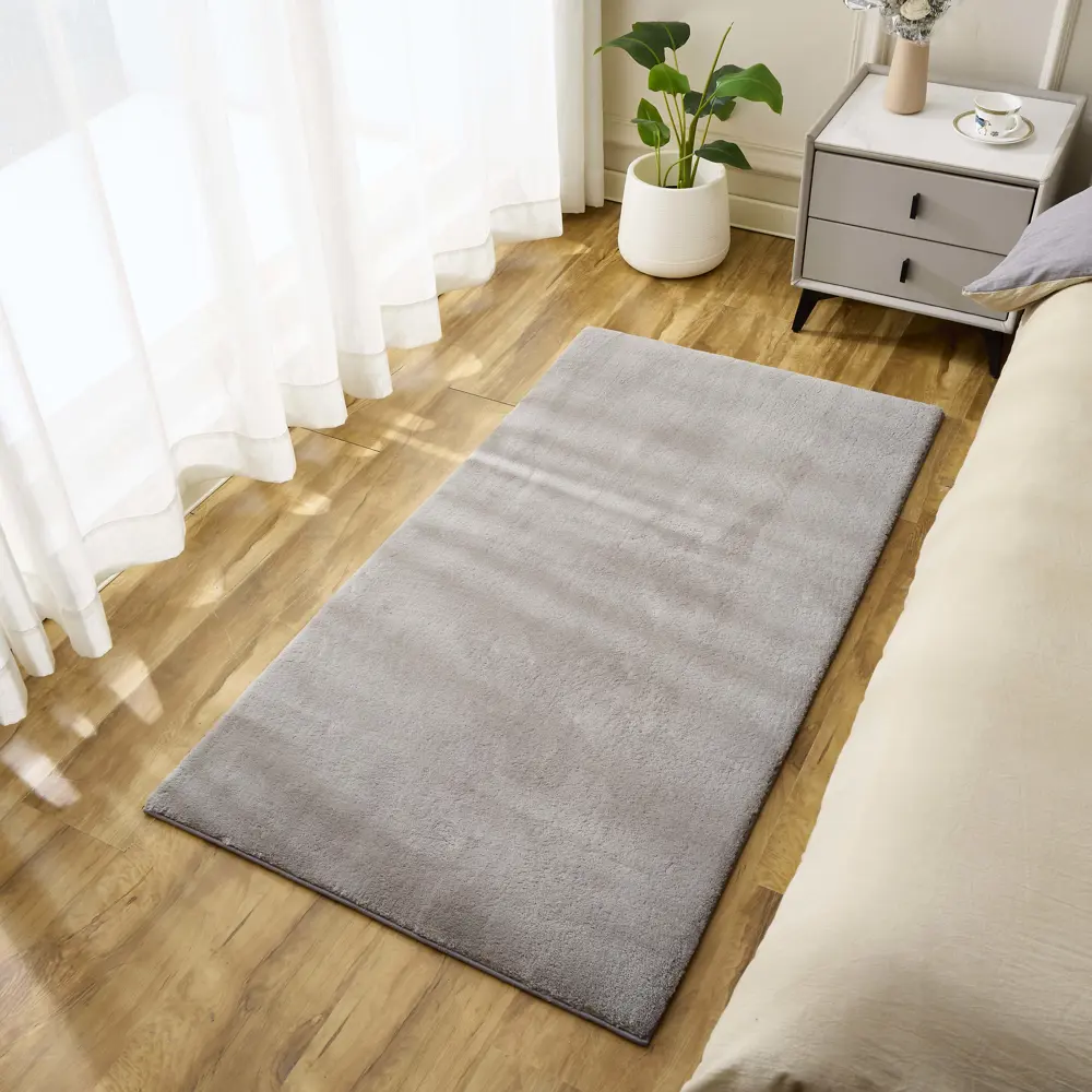 Ковер Cashmere 80x150 см полиэстер XMR-03 цвет светло-серый 89389012 STLM-2147091 Santreyd 